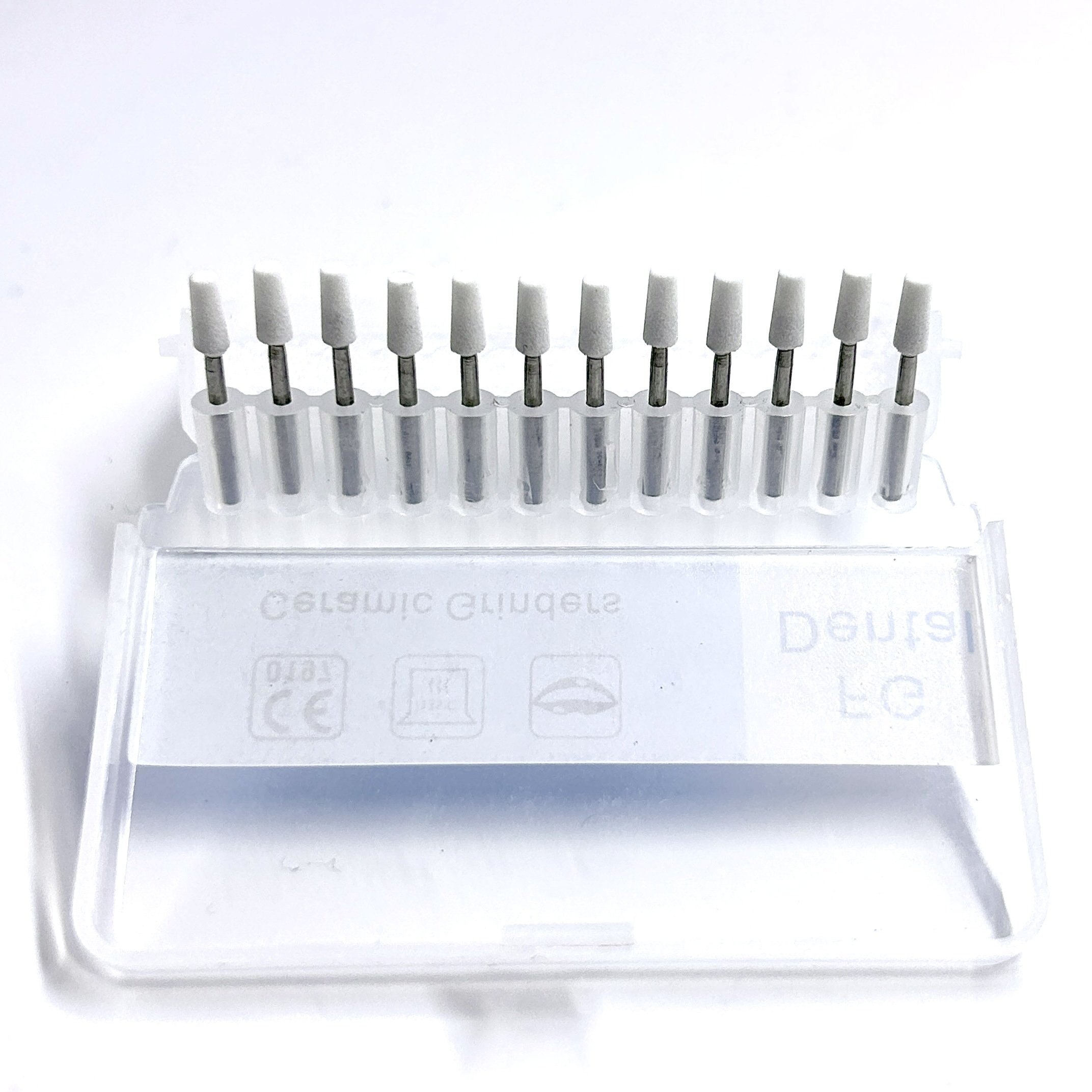 CWR124 FG Dental White Stone Polishing Ceramic Diamond Grinders FG Bur Drills Kits Aluminum Oxide 12Pcs/Box Germany high quality