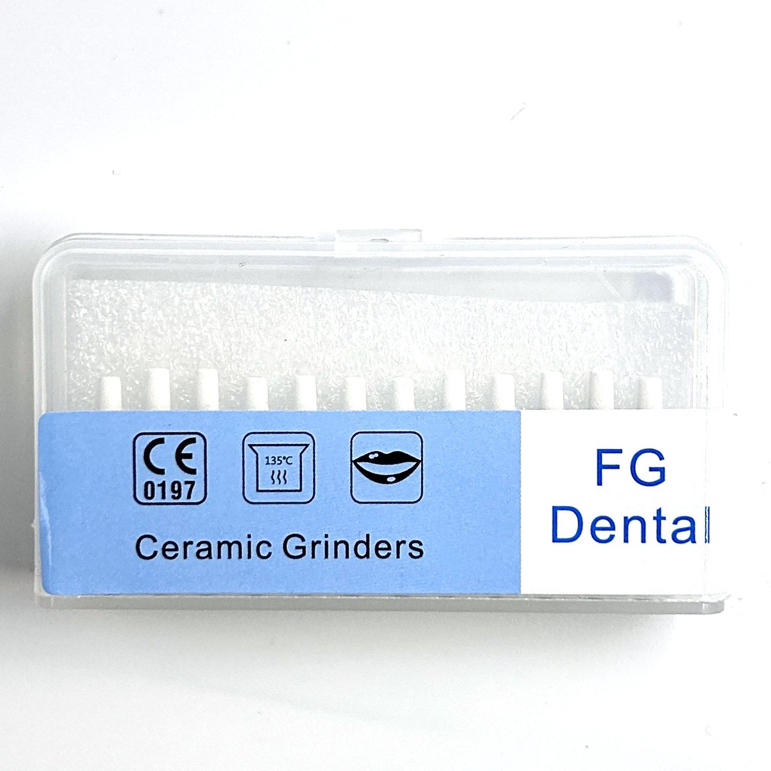 CWR124 FG Dental White Stone Polishing Ceramic Diamond Grinders FG Bur Drills Kits Aluminum Oxide 12Pcs/Box Germany high quality