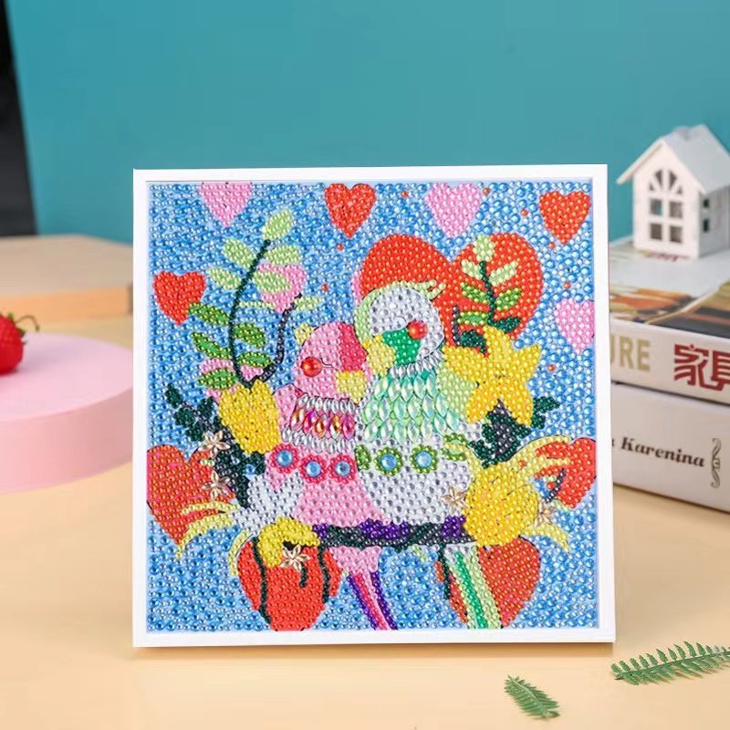 Children's Educational Handmade Cartoon Kid Diamond Painting Shaped Diamond Painting With Picture Frame