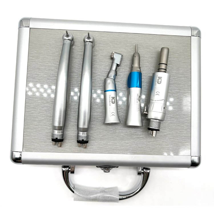 Dental handpiece kits 2 pcs high speed air turbine handpiece and 1 set low speed external handpiece