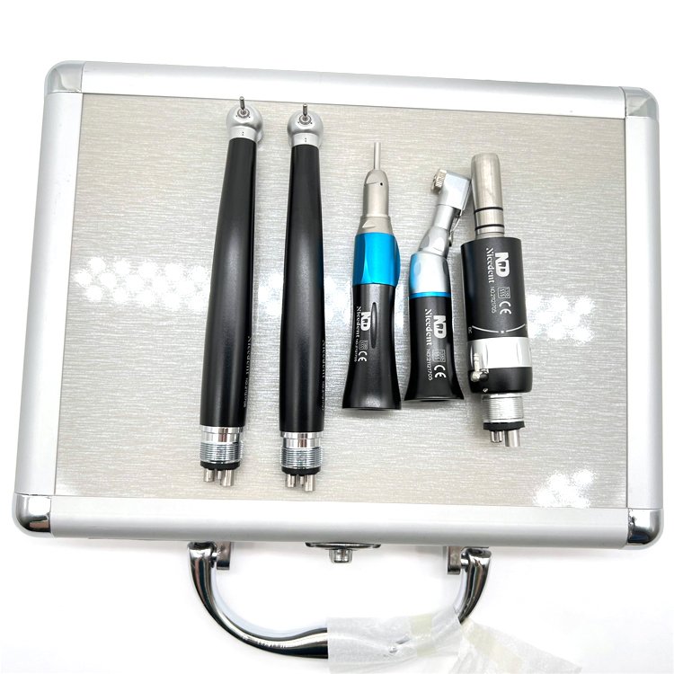 Dental handpiece kits 2 pcs high speed air turbine handpiece and 1 set low speed external handpiece