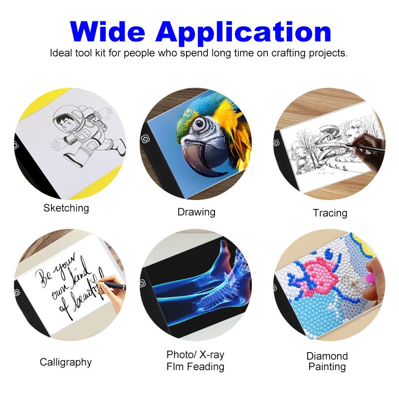 Cheapest Simple Ultra-thin LED Light Pad Animation LED Copying Board Dimmable Light up Tracing Pad For Students A5 Light Pad