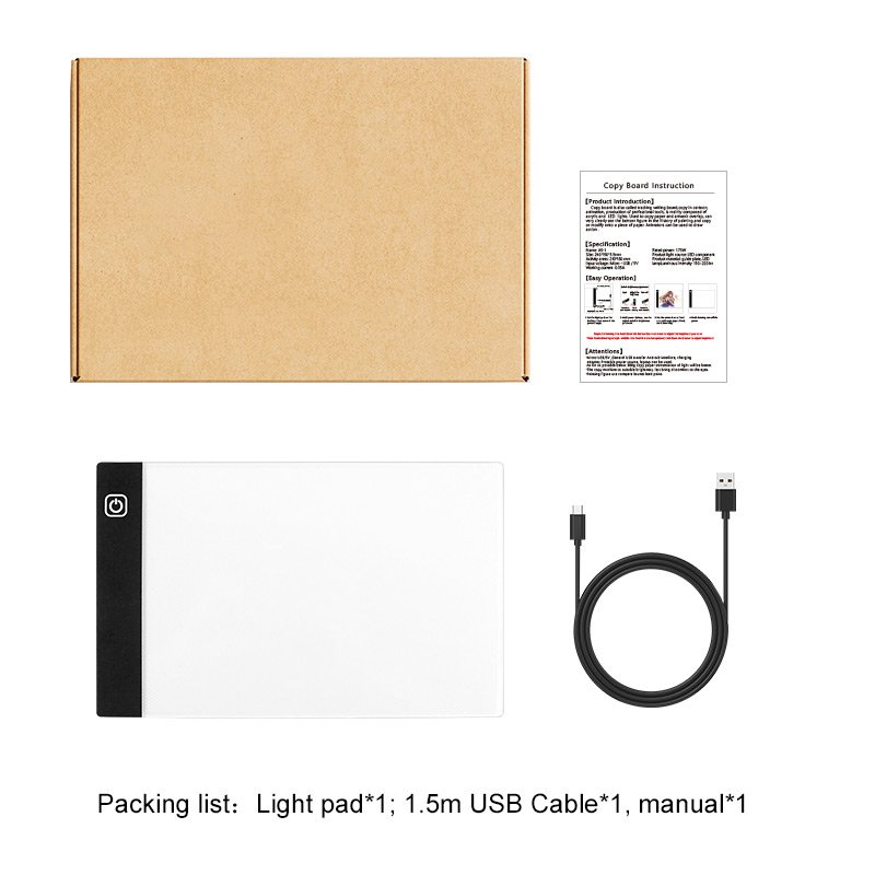 Cheapest Simple Ultra-thin LED Light Pad Animation LED Copying Board Dimmable Light up Tracing Pad For Students A5 Light Pad