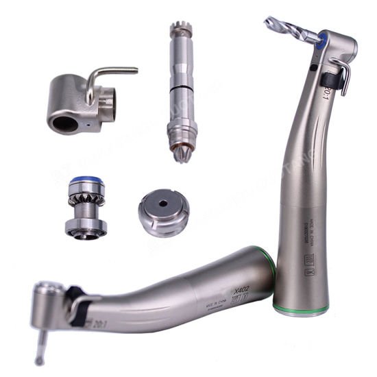 Dental LED 20:1 Contra Angle Fiber Optical External Water Spray Surgical Reduction Low Speed Handpiece
