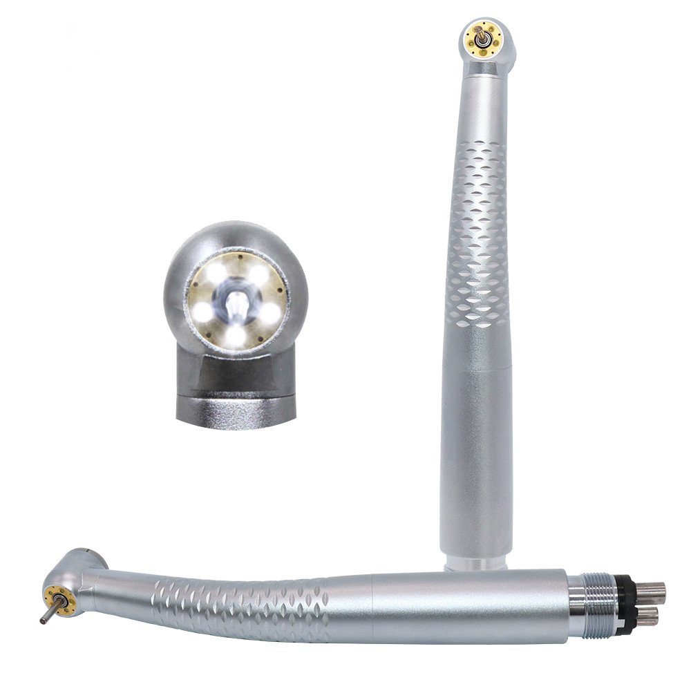Silent LED Turbine Air Rotor push button Portable Dental LED High Speed Handpiece with 5 lamps LED light