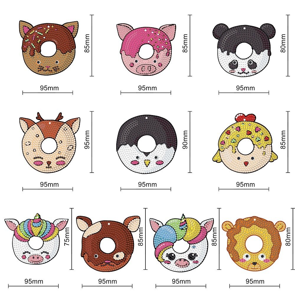 Diamond painting creative DIY cartoon handmade diamond sticker lightweight PET decorative pendant for Easter Christmas