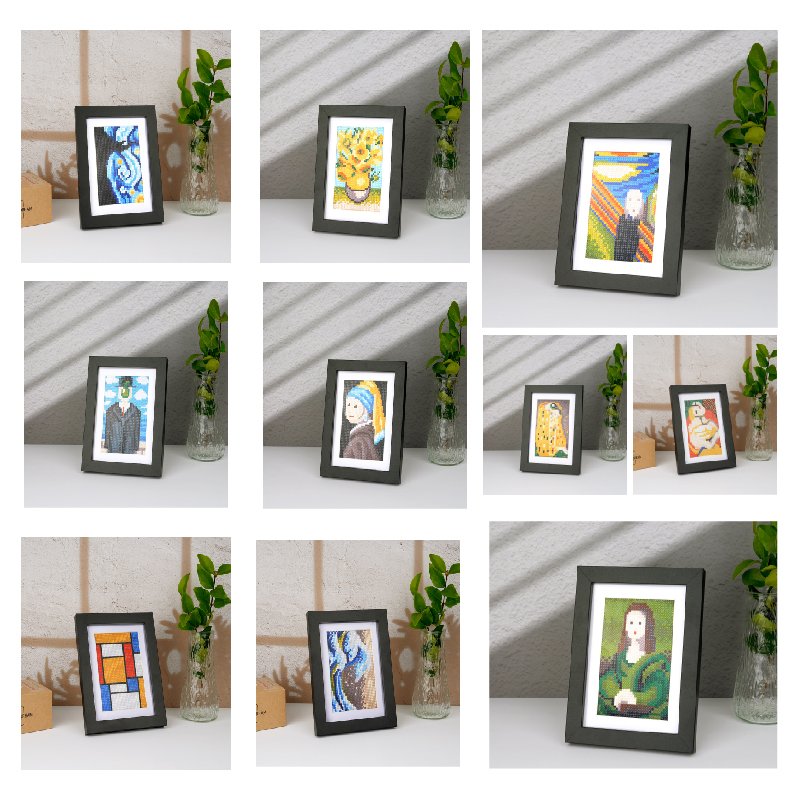 Mini Diamond Painting Ten Piece Set People And Scenery Custom Diamond Painting Diy Desktop Ornaments For Home Decoration
