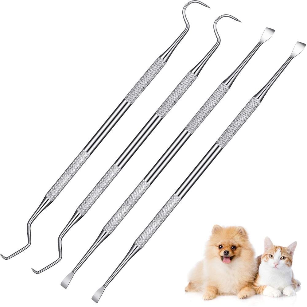 Pack of 4 Dental Tooth Pick For Cleaning Oral Teeth Dental Flat Plastic Filling Instruments Titanium Blue Restoration