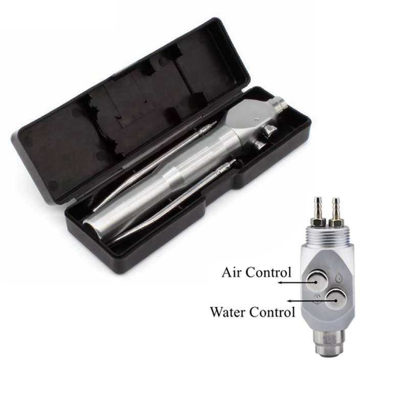 2 Nozzles Dental Autoclave Air Water Spray Triple 3-way Syringe Push Button Handpiece Dental Equipment