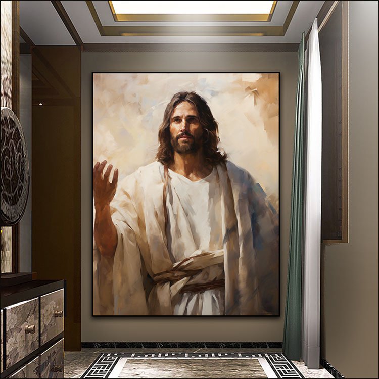 Jesus Portrait Christianity Decor Painting on Canvas Art mural Modern Religion Arts LED diamond paintings