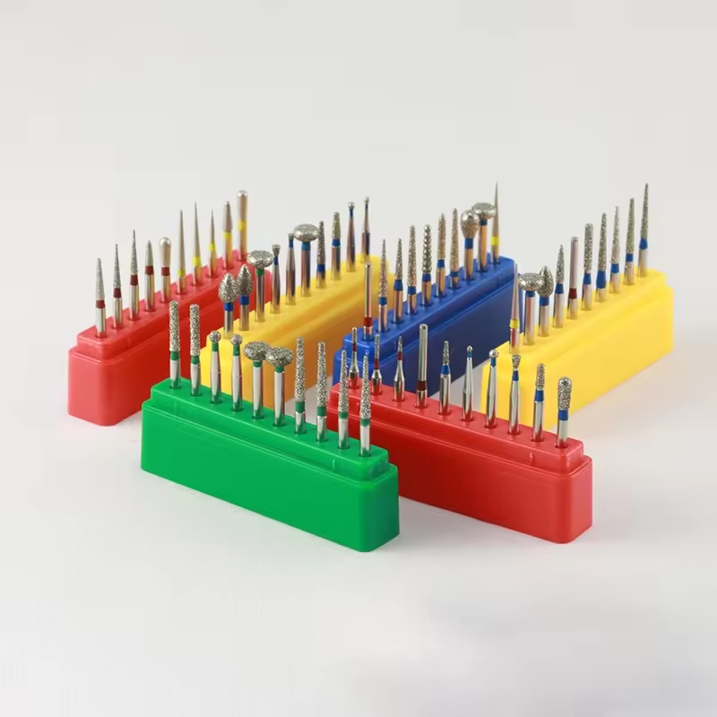 10pcs/Box Dental Diamond Burs Kit FG Polishing Drills for High Speed Handpiece Dental Material Manual/Electric Power Source