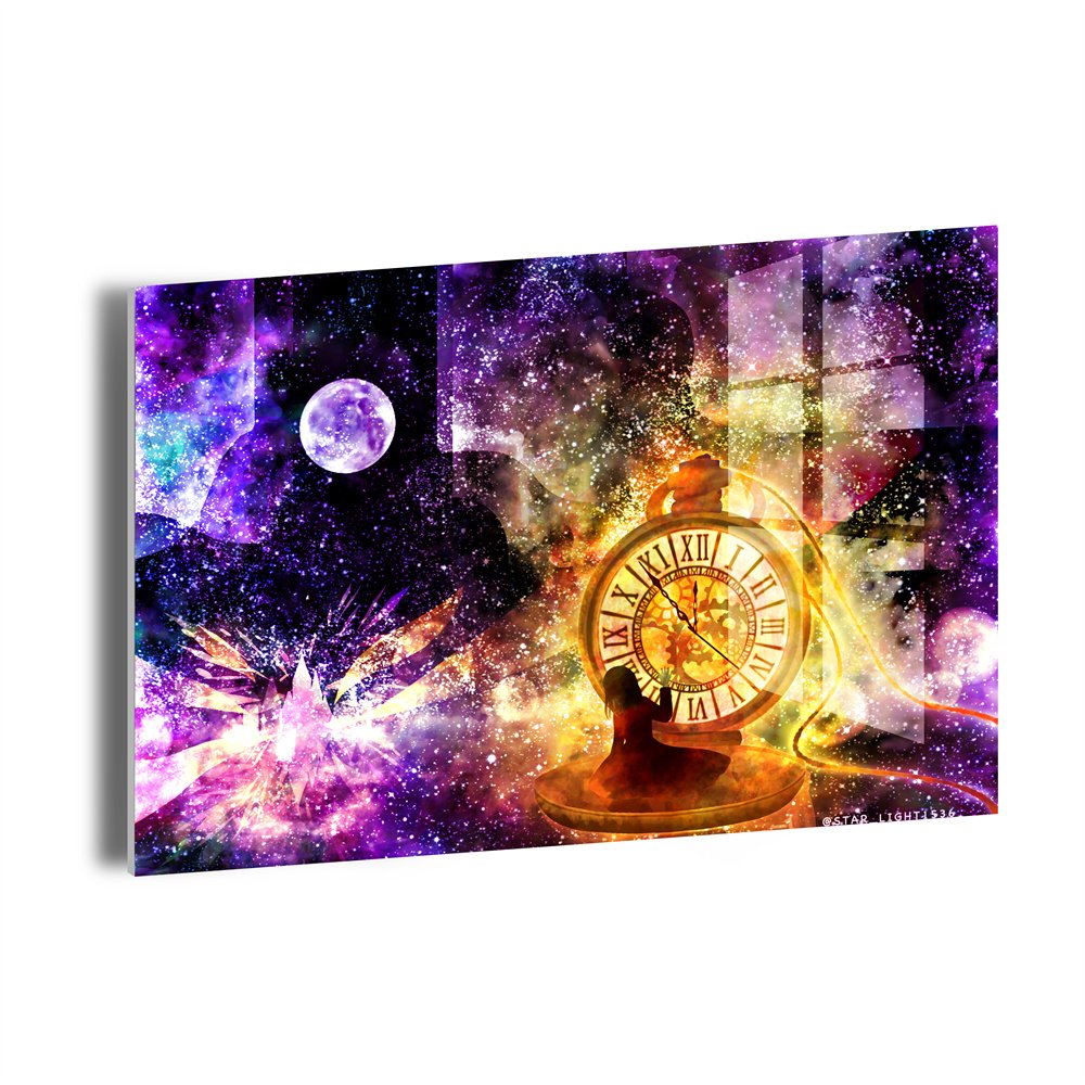 Acrylic Fowldeer Mural With Light Diamond Painting Laser Engraving Crystal Porcelain Paintings Wall Art Home Decor