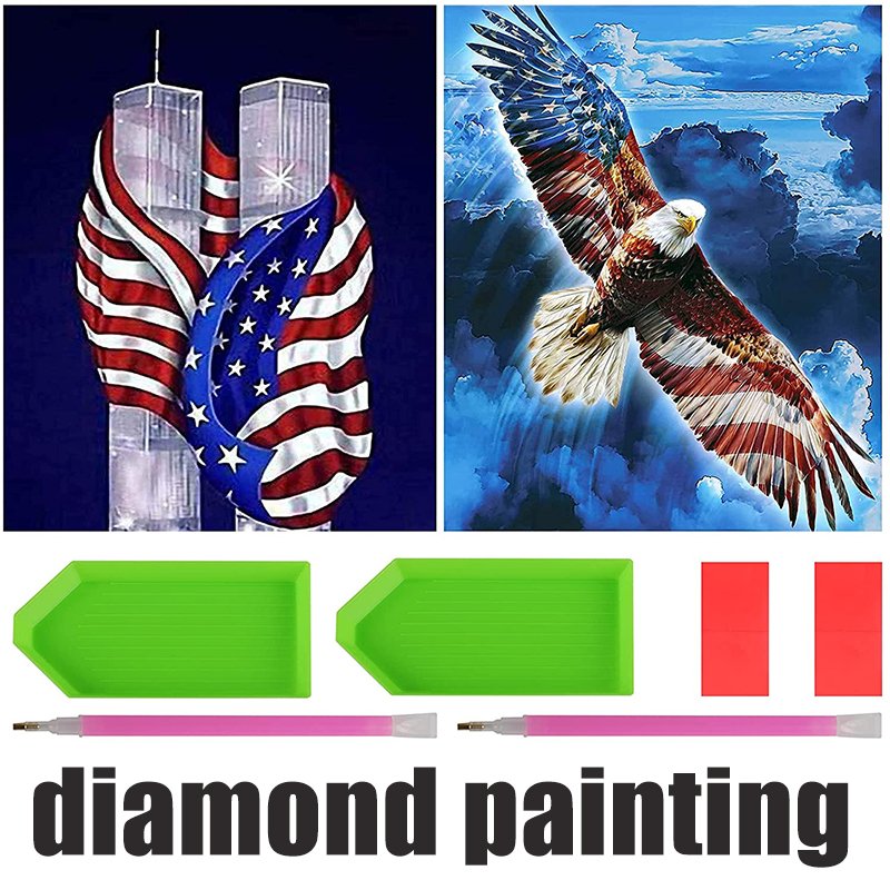 Custom paint by number 5D Full Diamond Drill Mosaic Kit, Effiel Tower LED Diamond Painting Kits On Canvas Diamond Painting
