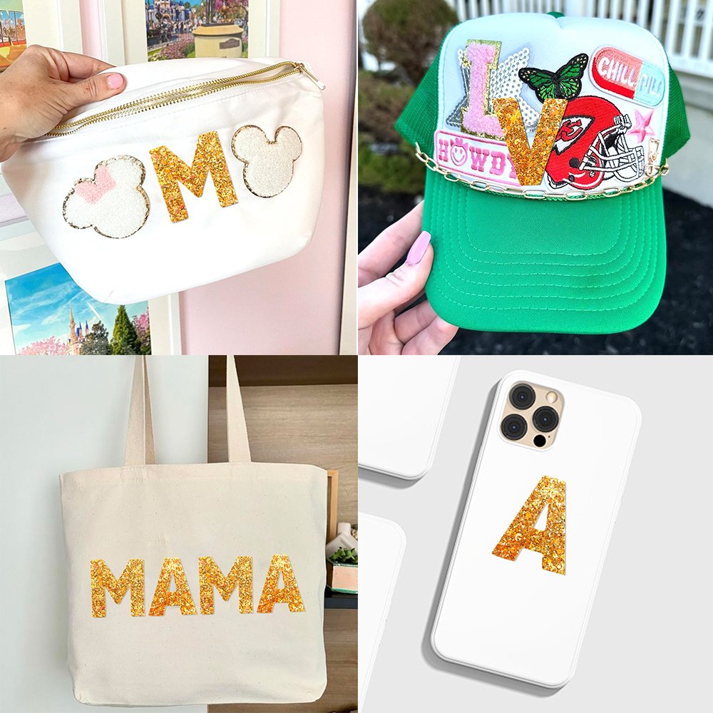 A-Z letters sequin valentines patches Heart sign Sequin Patch For School Clothing Iron With Sequin Letter