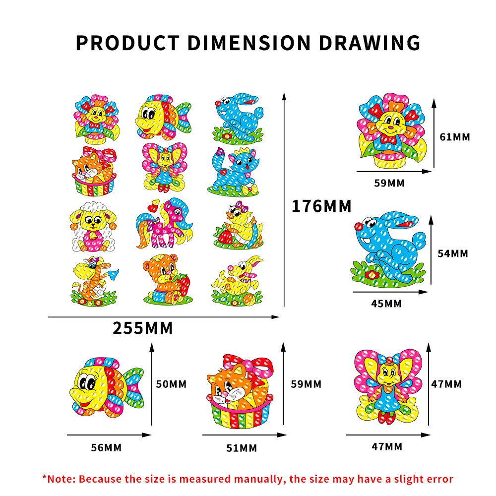 Hot Selling Art Crafts Animal Children 5D Diy Diamond Painting Stickers Kits for Kids