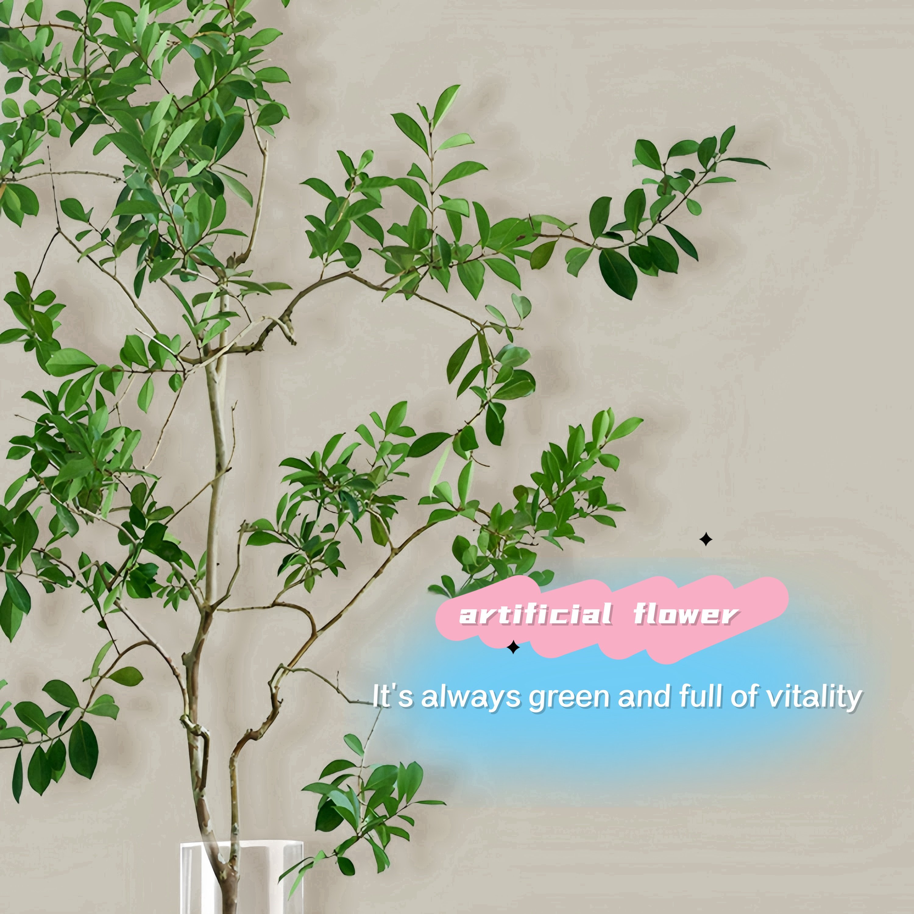 New Trend Nordic acrylic UV cutting sandstone surface decorative painting with led lights and vase decoration interior house
