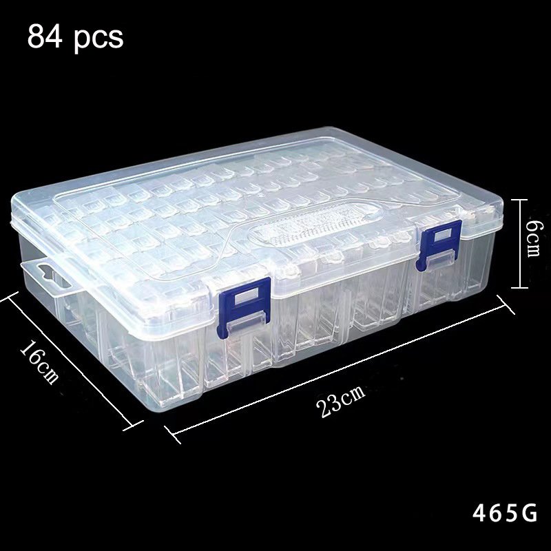 DIY Transparent Large Bottle DIY Rice Bead STORAGE Box Diamond Painting Tools Storage Drill Rack Cross-Border PP Plastic