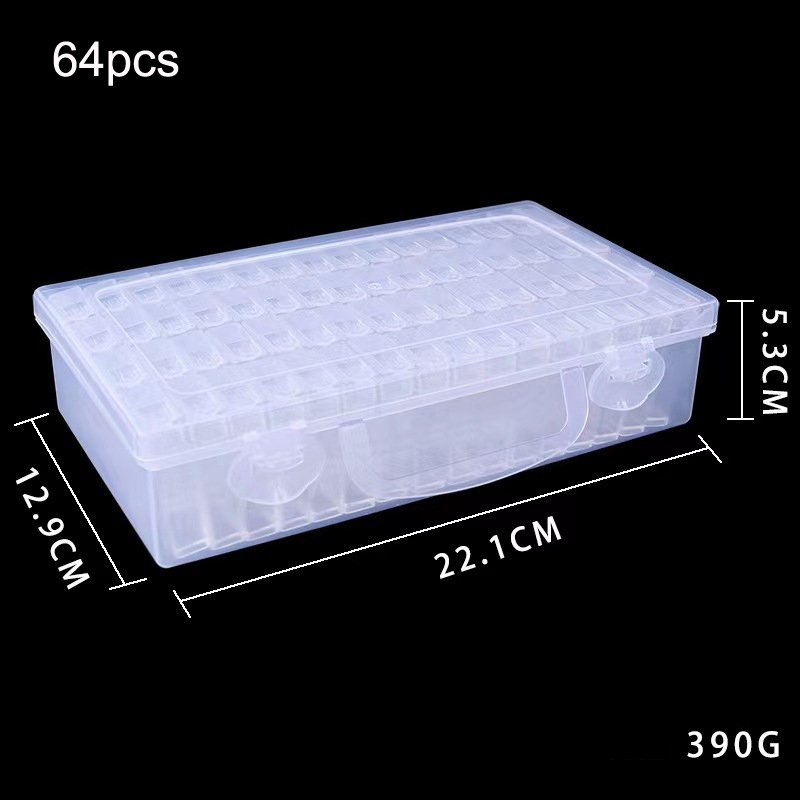 DIY Transparent Large Bottle DIY Rice Bead STORAGE Box Diamond Painting Tools Storage Drill Rack Cross-Border PP Plastic