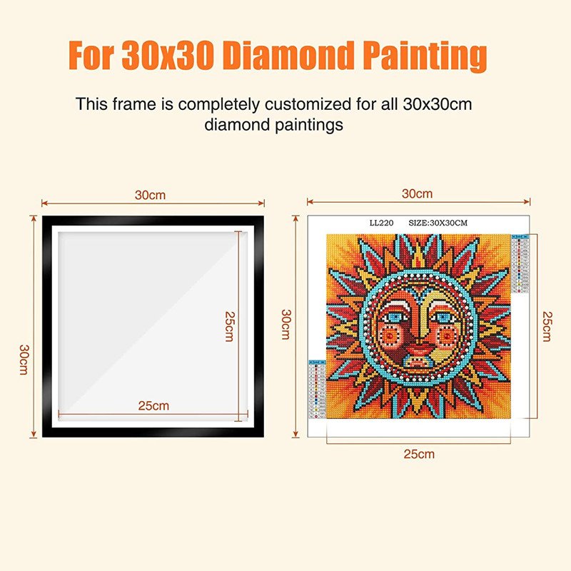 1 Pack Diamond Painting Magnetic Frame DIY Pictures Photos Adhesive Back Self-adhesive Frame Accessories DIY Photo Frame
