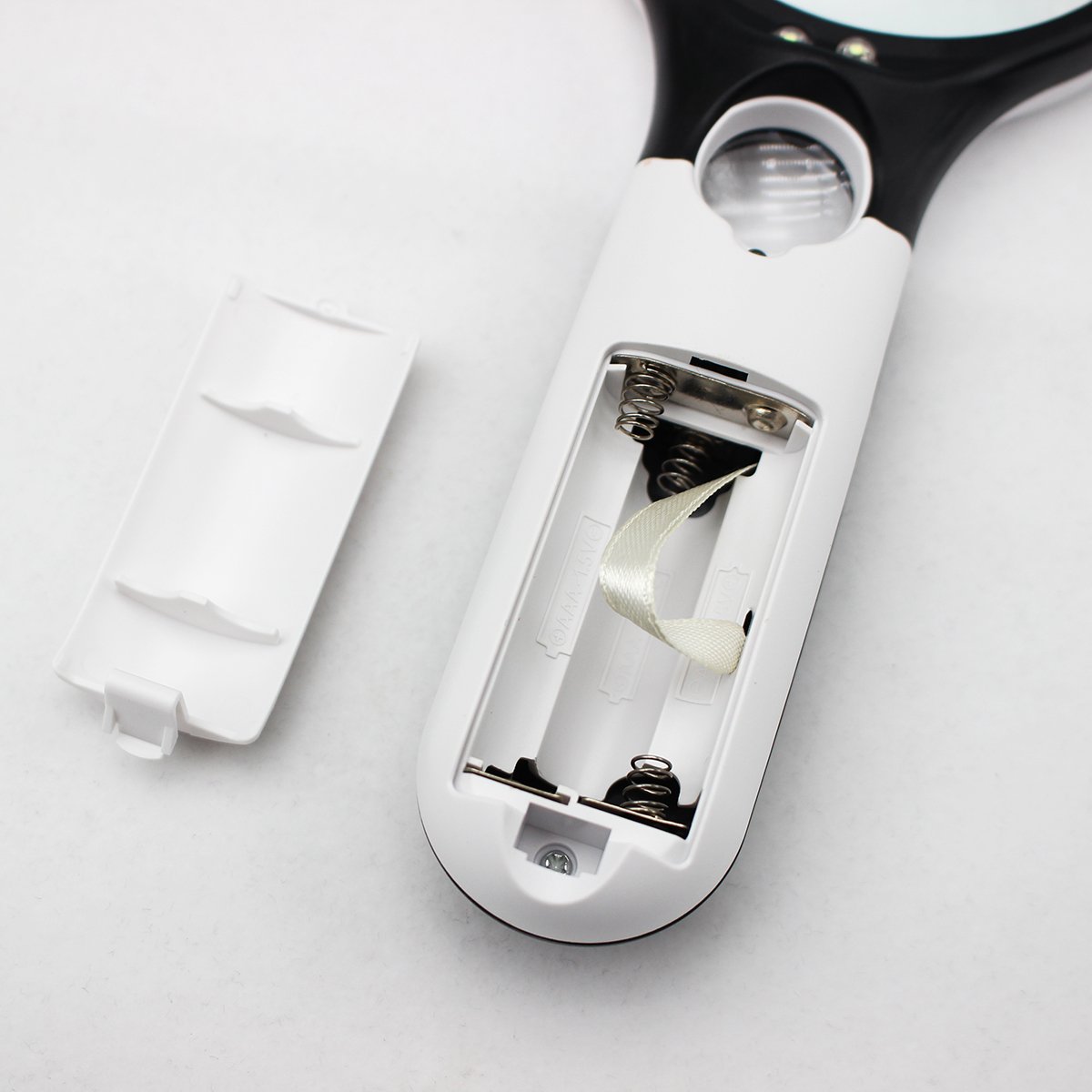 With 3 LED Lights Handheld 3X 45X Illuminated Magnifier Aid Reading For Old People Magnifying Glass Jewelry Appraisal Tool Loupe