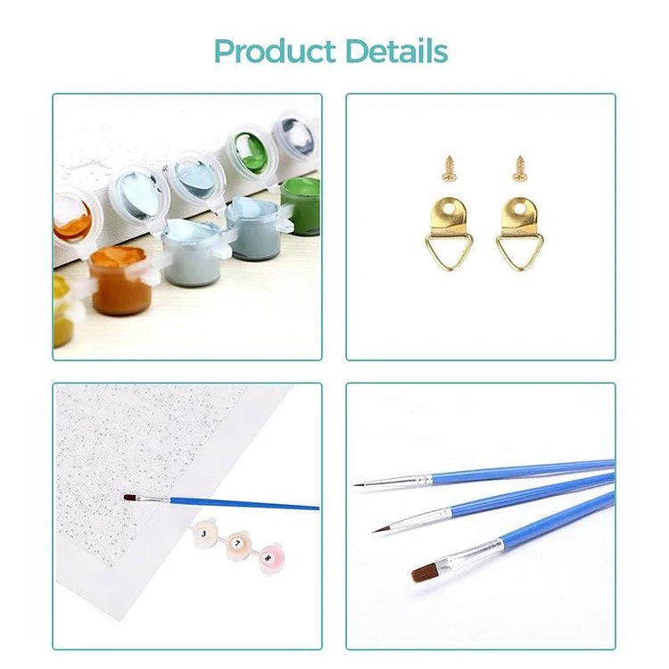 DIY Christmas Canvas Oil Paintings Kit for Living Room Decor
