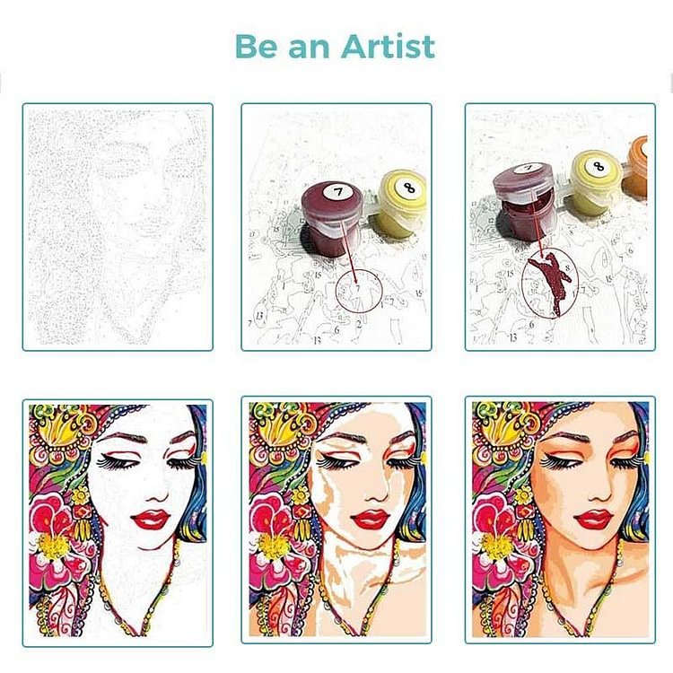 DIY Christmas Canvas Oil Paintings Kit for Living Room Decor