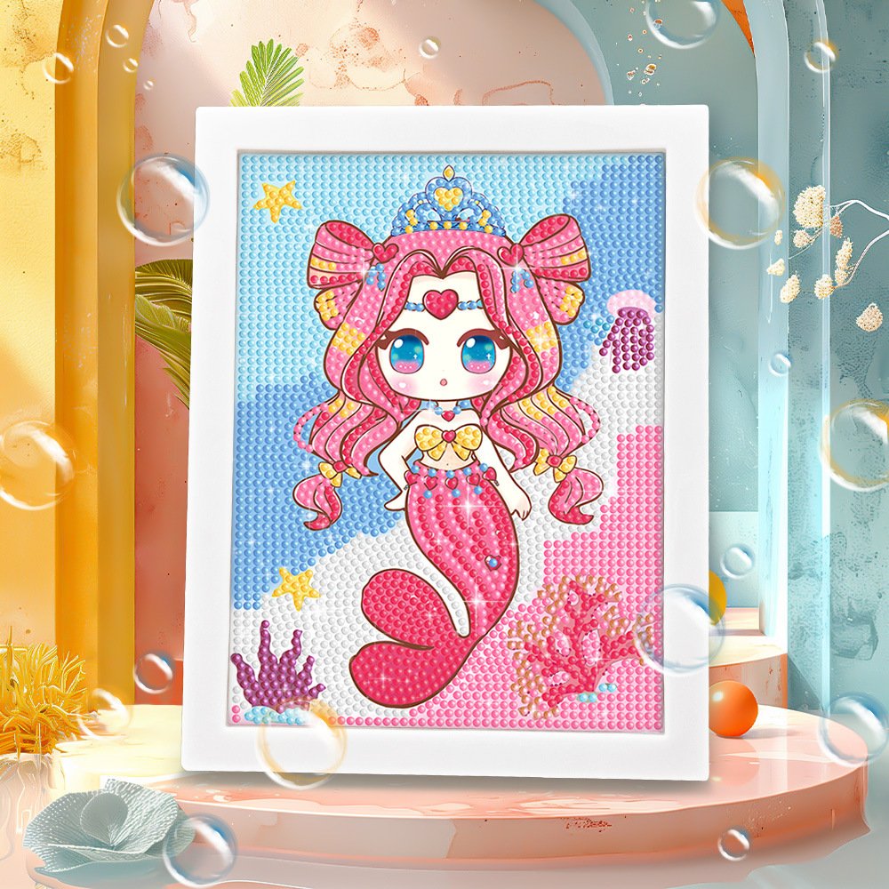 New DIY Kids Puzzle Framed Diamond Painting Zodiac Design Gift Crafts