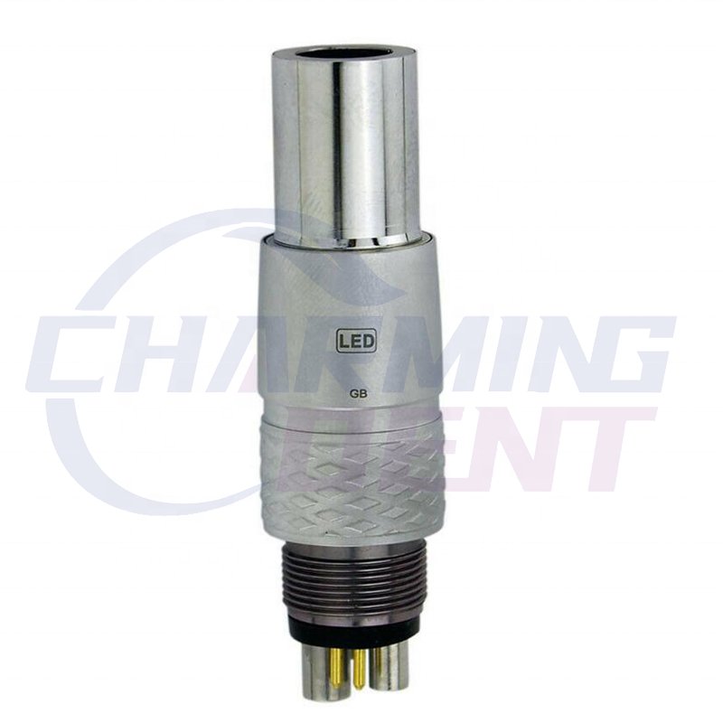 Dental handpiece spare parts LED fiber optic high speed handpiece quick coupler 6 hole SOCO COXO air rotor handpiece