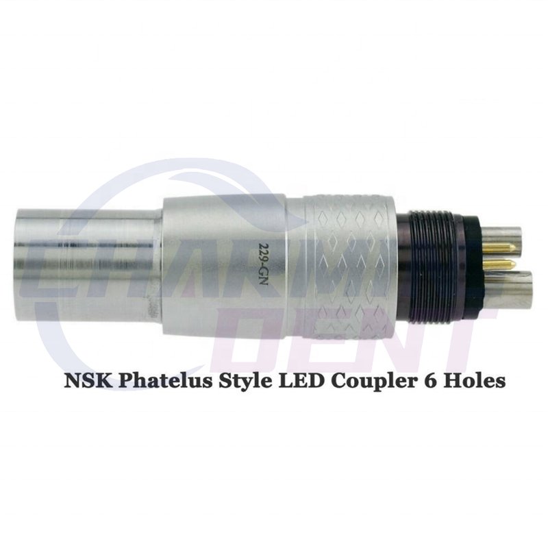 Dental handpiece spare parts LED fiber optic high speed handpiece quick coupler 6 hole SOCO COXO air rotor handpiece