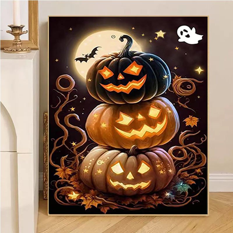 Halloween Pumpkin Ghost diamond dot painting America style 5d diy diamond painting accessories Home Wall Decor