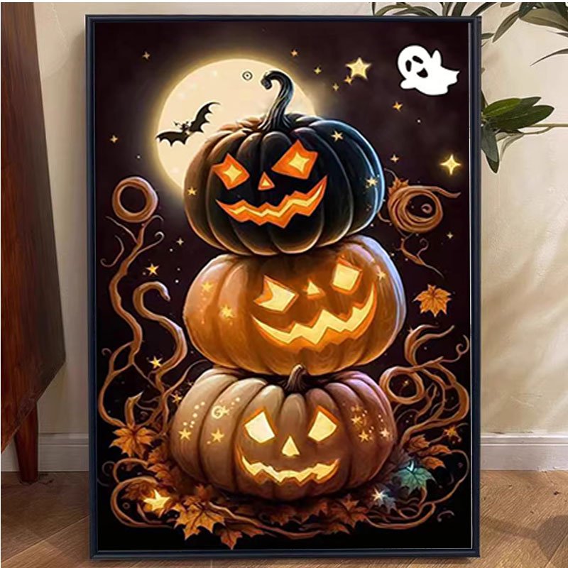 Halloween Pumpkin Ghost diamond dot painting America style 5d diy diamond painting accessories Home Wall Decor