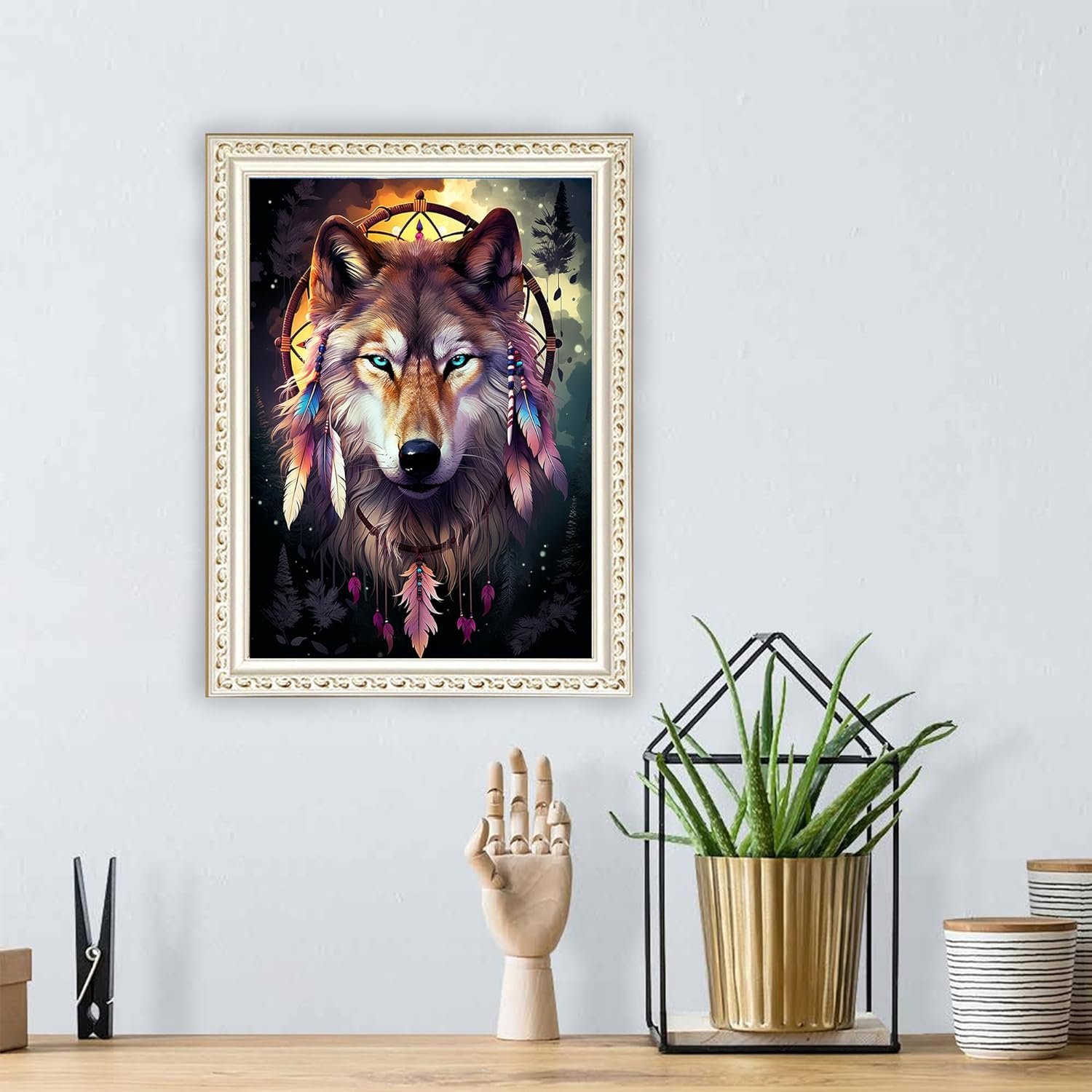 COOLEVE 5D DIY Diamond Art Mosaic Kit Classic American Landscape Flower Animal Portrait Modern Home Wall Decoration for Kids