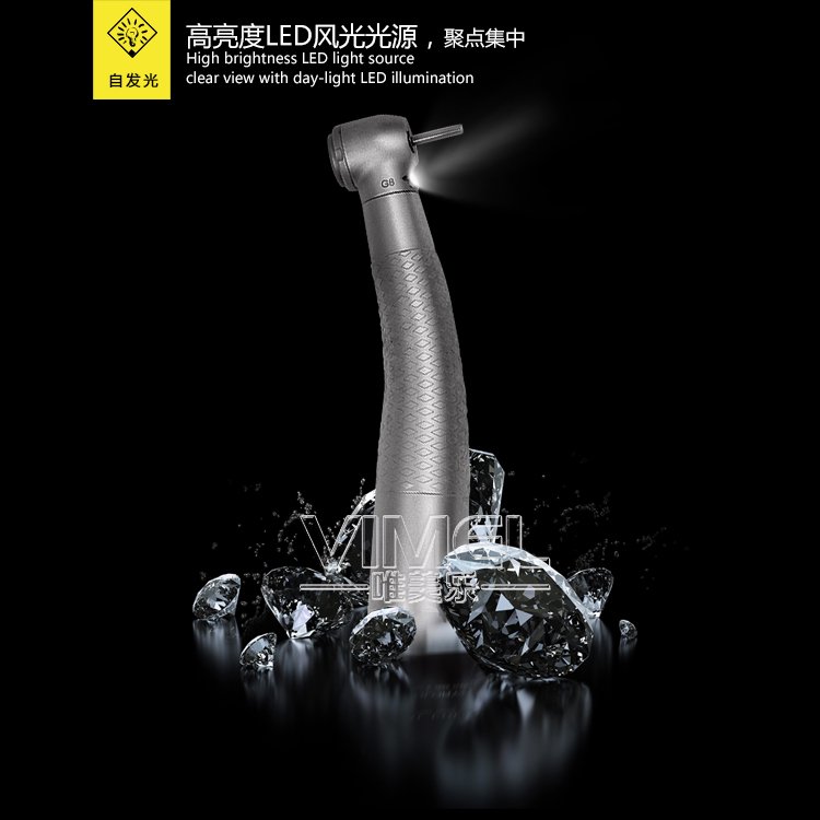 COXOO High Speed Handpiece CX207-F 2/4 Hole Dental Turbine LED Handpiece E Generator Air Turbine handpiece