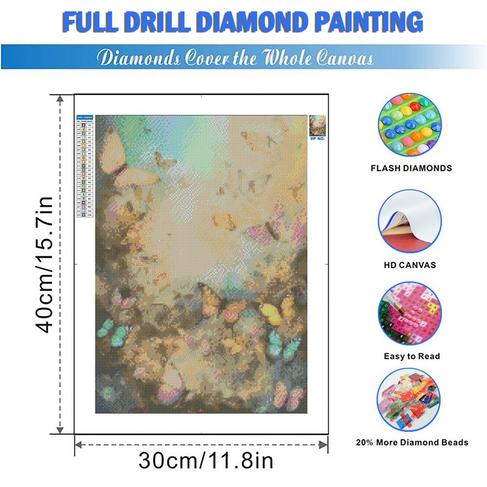 Dreamy Forest Garden Butterfly Flower DIY Diamond Painting Cross Embroidery Oil Painting Designer Home Decoration Gift