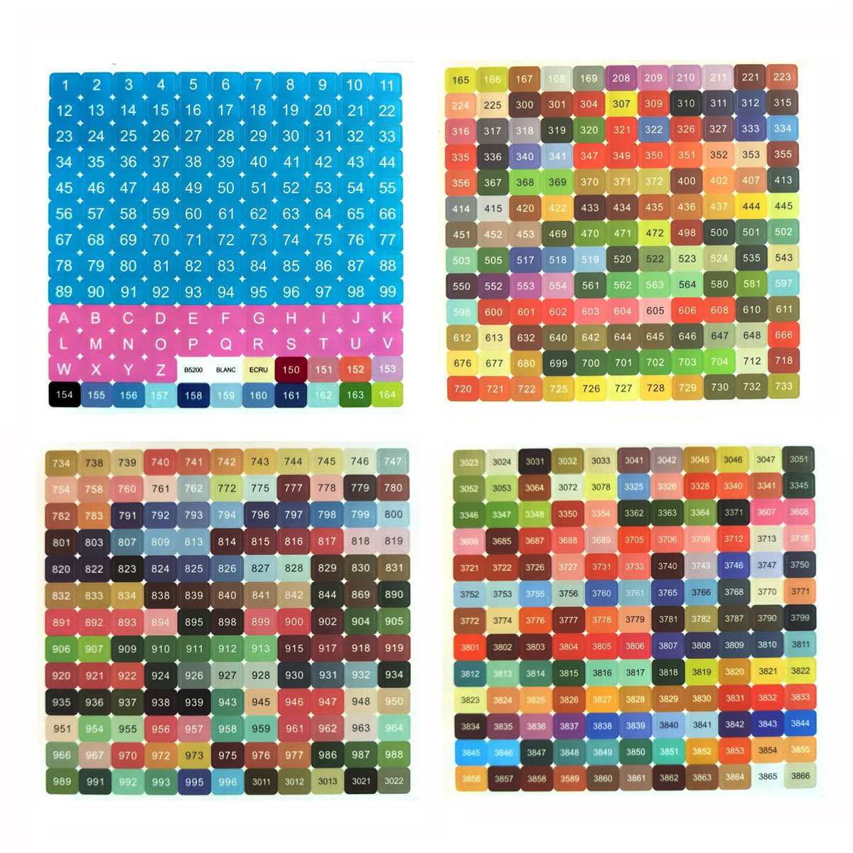 R-Label DMC447 Diamond Painting Storage Boxes Color Number Label Stickers Legend Paper Diamond Painting Accessories Labels
