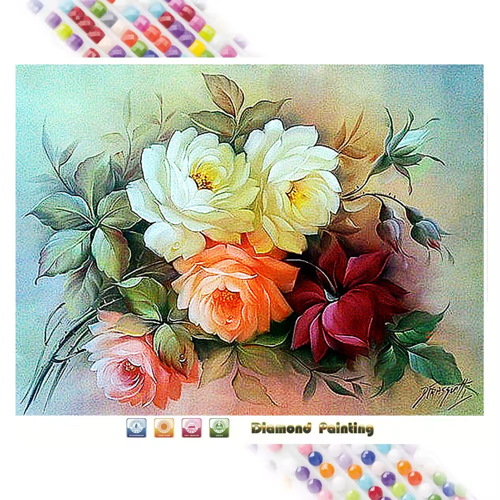 Flowers Diamond Art Painting Peony 5D Diamond Painting DIY Full Drill Fashion Home Decor Custom Own Picture Wholesale