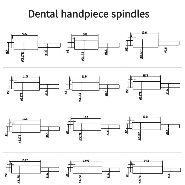 Dental Handpiece Accessories Mandrel Spare Parts Dental Spare Parts