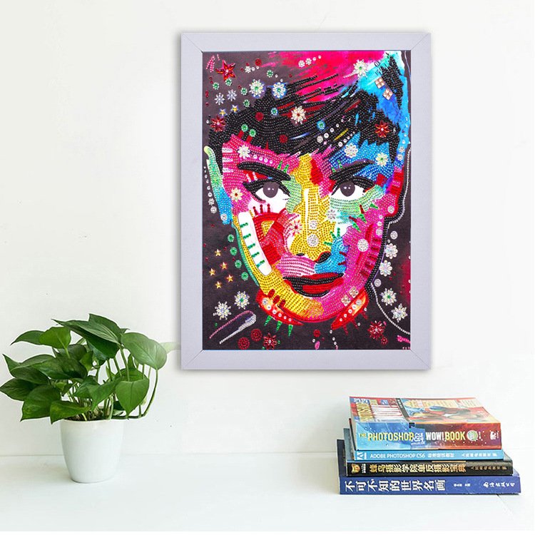 Factory Wholesale Full Drill Diamond Embroidery Picture Wall Art Decor 5d Diamond Painting With Frame