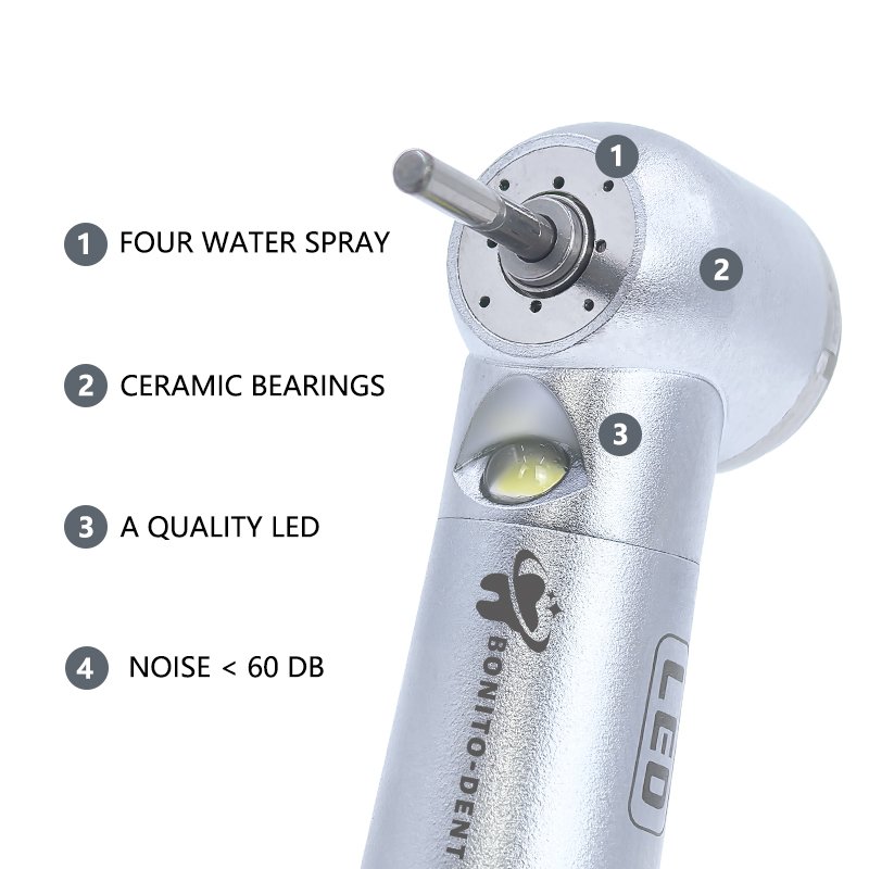 DynaLED turbine dental highspeed handpieces Self generator LED illumination with QD coupling 2 or 4 holes dental highspeed