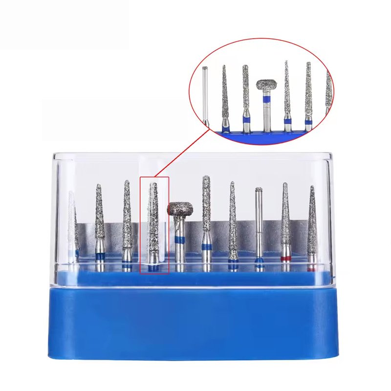 High Hardness Dental Polishing Bur Drills Diamond Burs for High Speed Handpiece Dental Laboratory Diamond Burs Kit