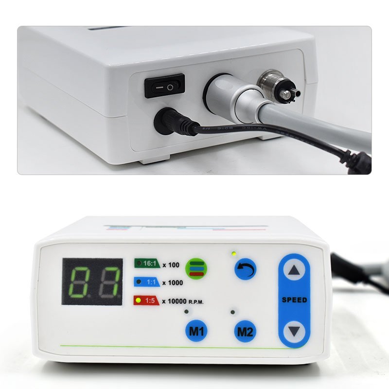 New Dental Electric Micromotor Work with 1:1 1:5 16:1 Low Speed Handpiece Brushless Led Micro Motor