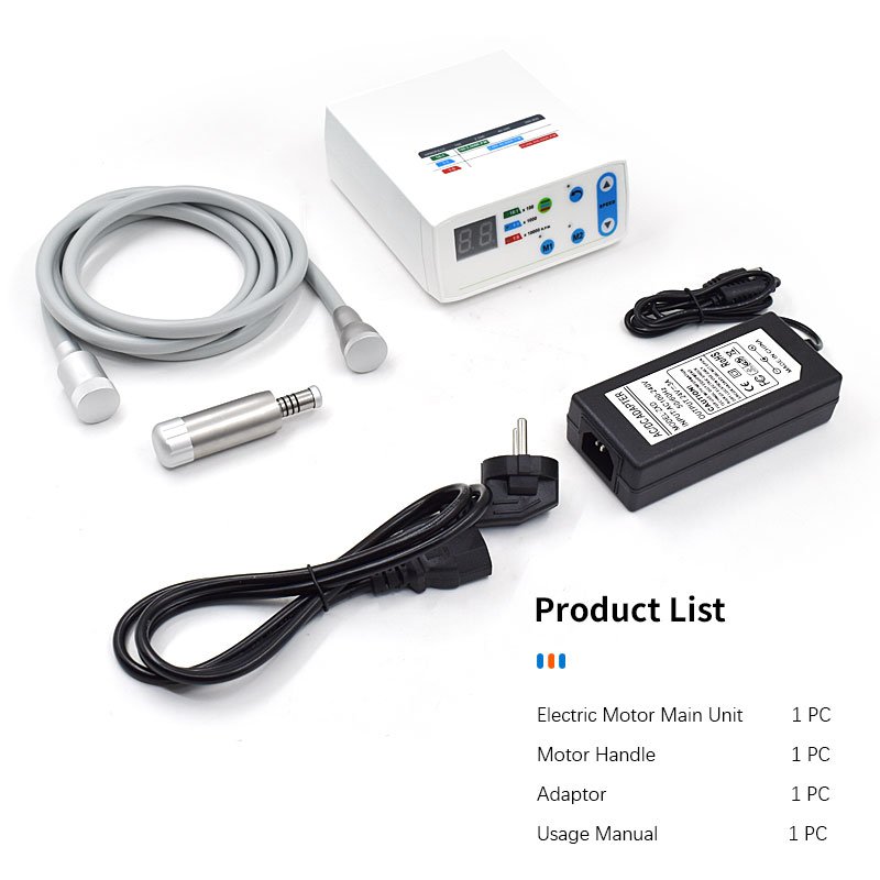 New Dental Electric Micromotor Work with 1:1 1:5 16:1 Low Speed Handpiece Brushless Led Micro Motor