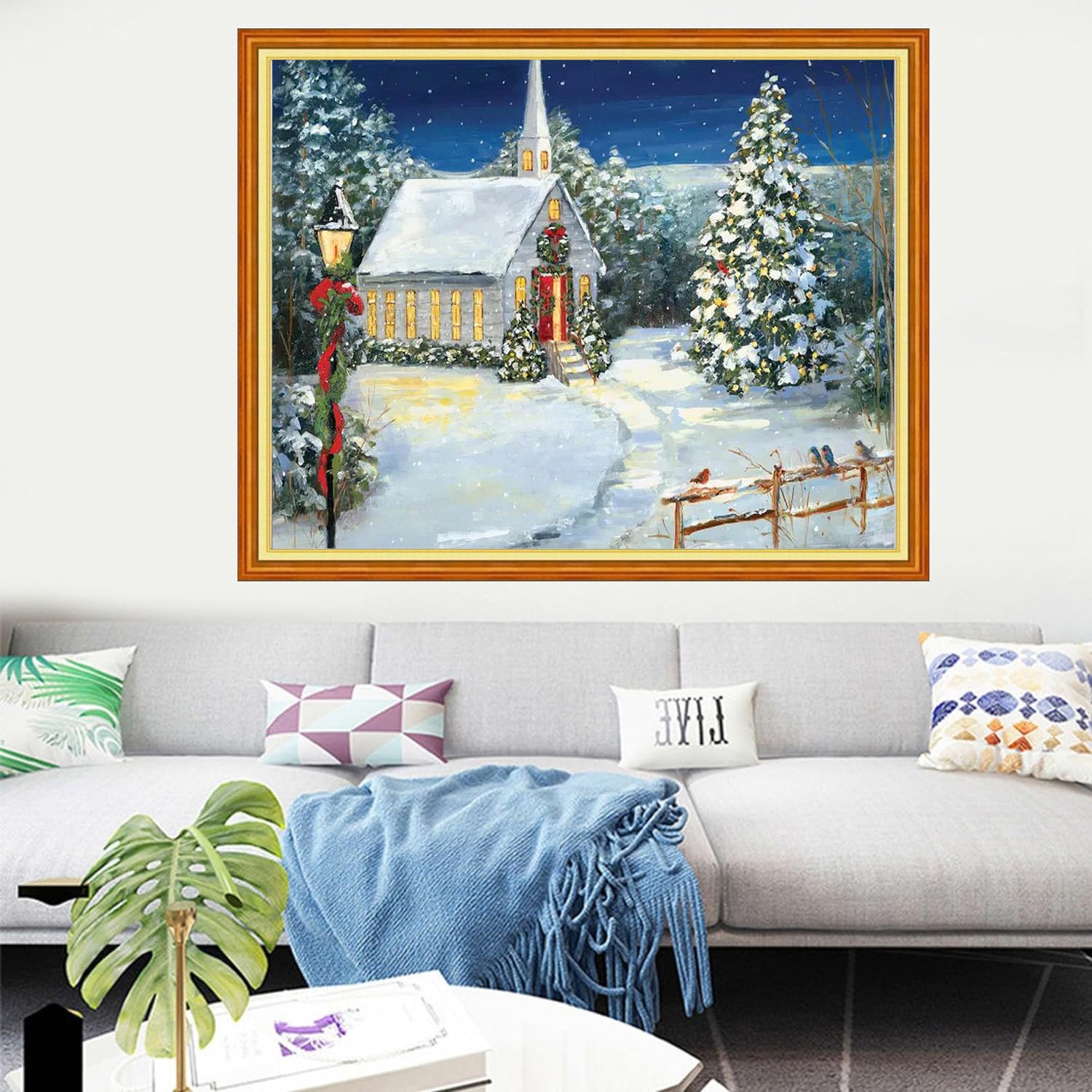 Wholesale Modern DIY Hand Craft Square Resin Diamonds Painting Fairy Dust Drills Art Landscape Full Drill by Wholesale