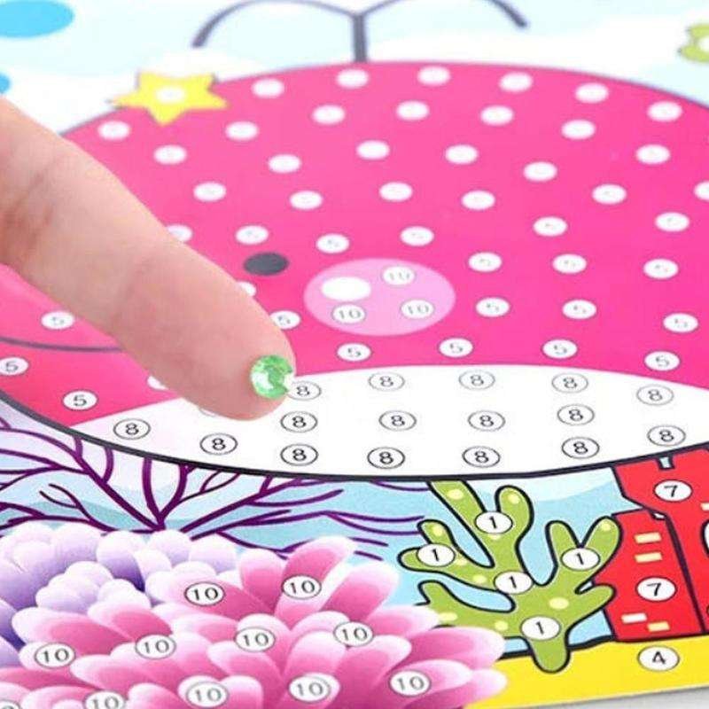 Hot selling digital diamond diy sticker create your own children's puzzle sticker