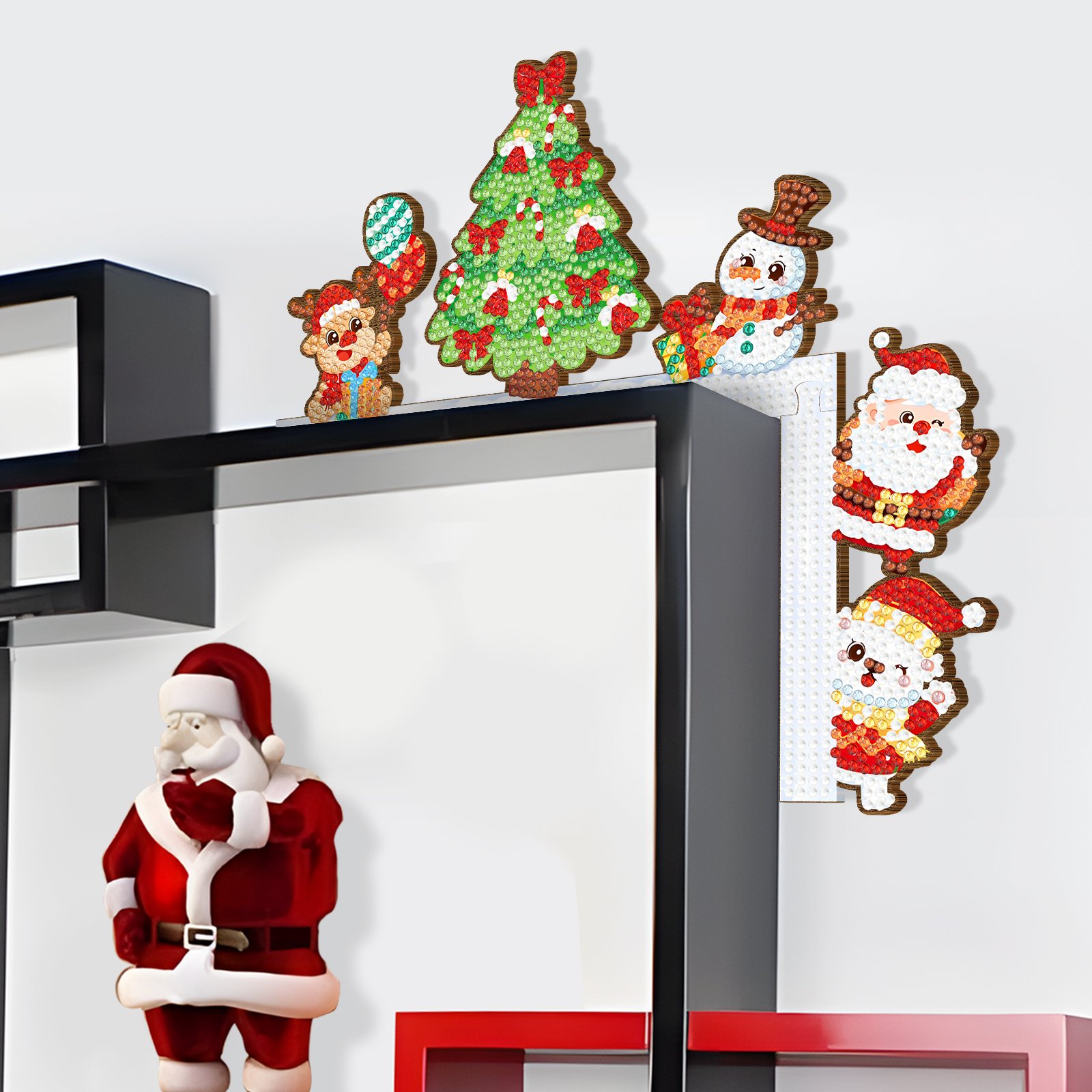 Creative Design Custom DIY Diamond Painting Kits Hanging Wooden Ornament Christmas Tree Home Decor For Festival
