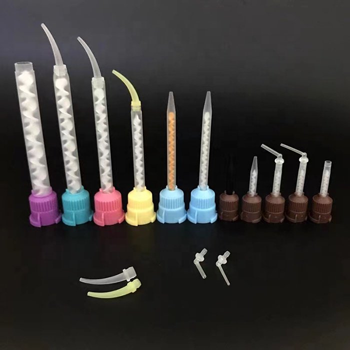 Dental Impression Material Silicone Crown Mixer Nozzle Disposable Dental Mixing tips