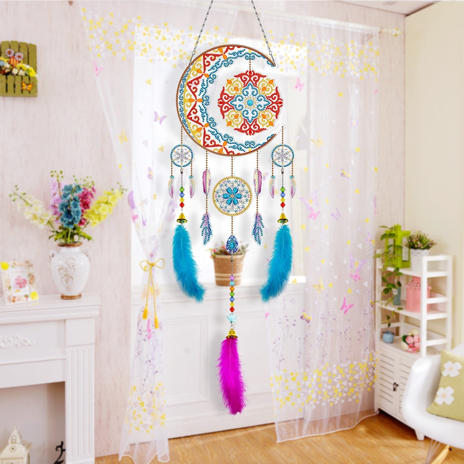 LS 5D DIY Diamond Painting craft Dream catcher Home Decor gift mandala feather dreamcatcher diy kit