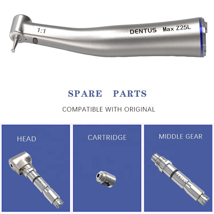 Dental handpiece with LED Low-speed air turbine diagonal dental handpiece Water sprayable low-speed dental handpiece