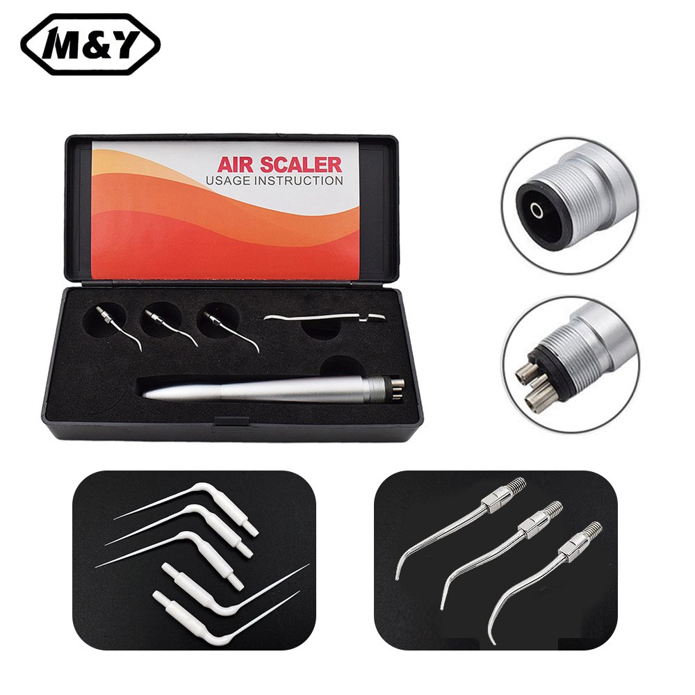 M&Y Dental Air Scaler Autoclavable kavo/high Quality Dental Air Scaler with 3 Tips 2hole 4hole Metal Turbine 3 Years MFDS