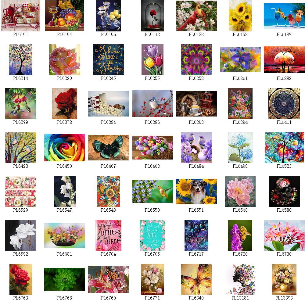 Factory OEM Flower DIY Wall Art Short Lint Canvas Diamond Painting Kit for Home Decor